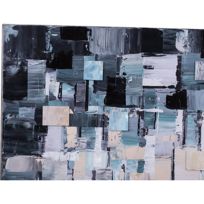 Segments Wall Decor by Moe's Home Collection in multi. Made from acrylic painting, canvas, wood bar in a modern style.