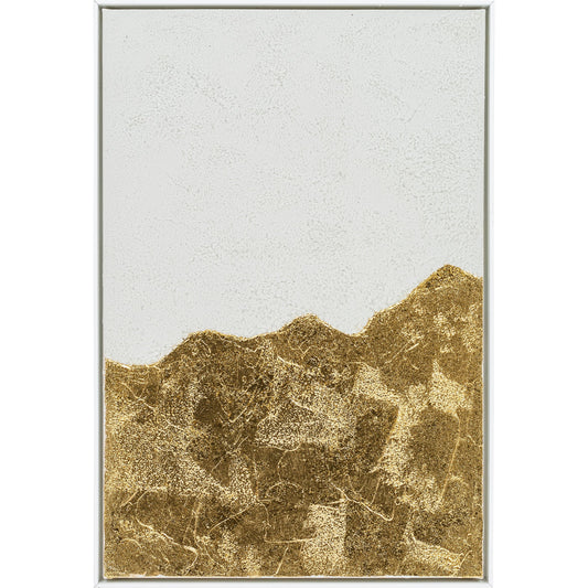 White Rock Wall Art - 31895 by Surya in main: white, frame: and mattehand painted. Made from main: canvas, frame: resin in a modern style.