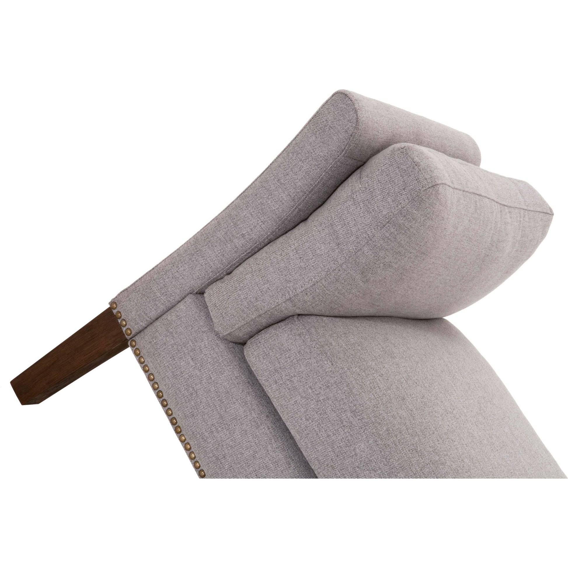 Warner Bench by Essentials For Living in natural gray ash, bisque french linen. Made from solid ash wood, plywood, 50% linen, 50% polyester fabric, foam in a traditional style.