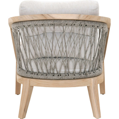 Web Club Chair by Essentials For Living in gray, taupe, white, pumice. Made from solid teak, aluminum, 100% olefin rope, 100% olefin fabric in a coastal style.