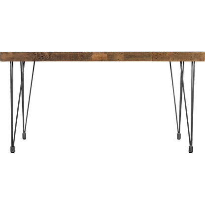 Boneta Dining Table by Moe's Home Collection in natural. Made from iron, pine wood in a modern style.