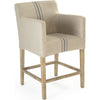 Blue Striped Khaki Linen
