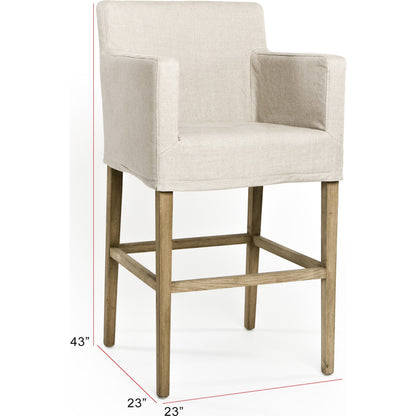 Avignon Slipcover Bar Stool by Zentique. Made from unique in a modern style.
