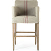 Red Striped Khaki Linen