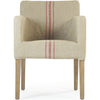 Red Striped Khaki Linen