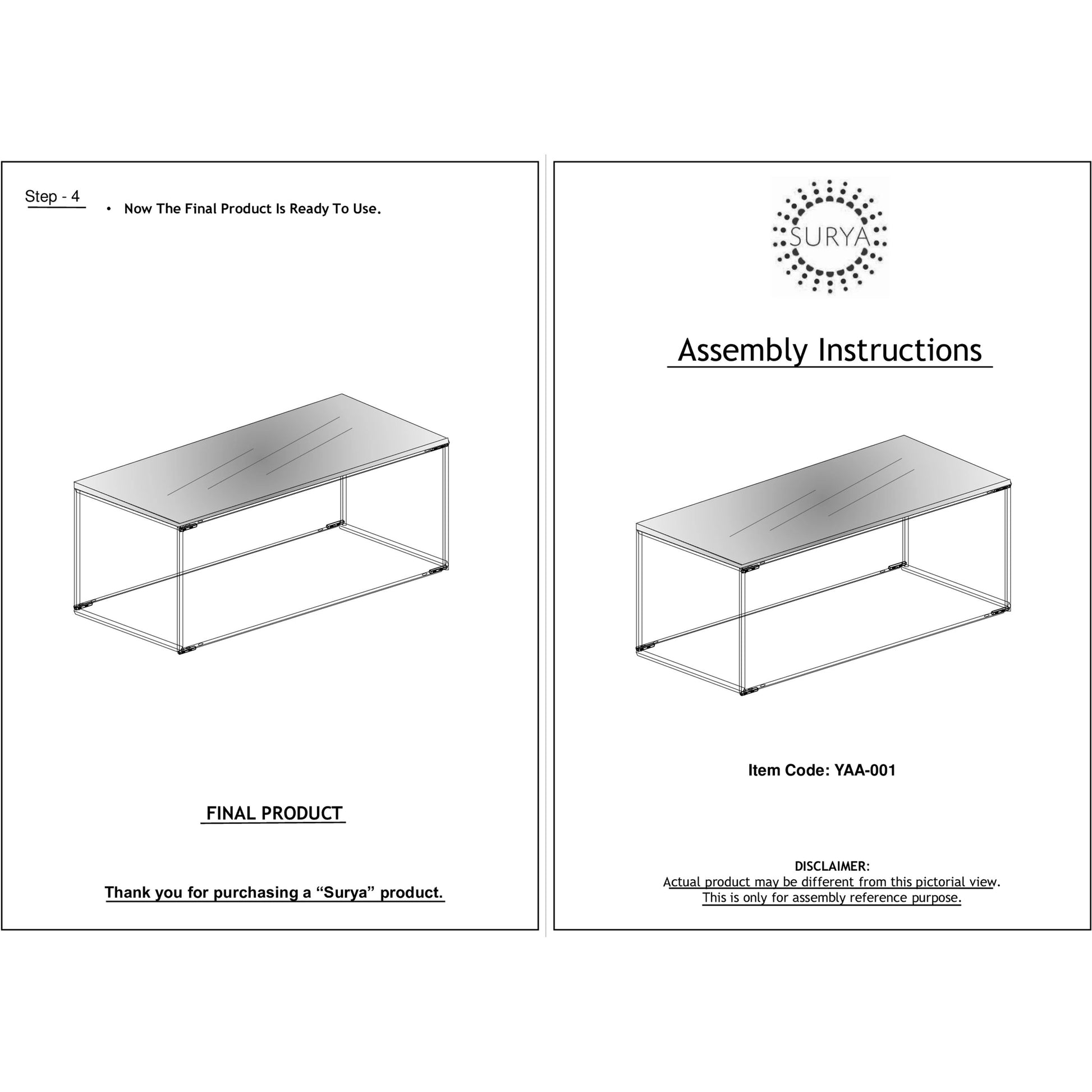 Aryaa Coffee Table by Livabliss in brown and powder coatedwood finish. Made from top: wood, base: 100% metal in a modern style.