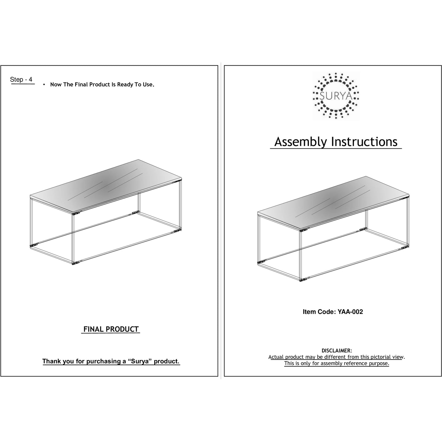 011 SI-1914832 | Additional Silo | Aryaa Coffee Table by Livabliss in brown and powder coatedwood finish. Made from top: wood, base: 100% metal in a modern style.