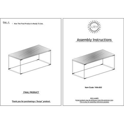 Aryaa Coffee Table by Livabliss in brown and powder coatedwood finish. Made from top: wood, base: 100% metal in a modern style.