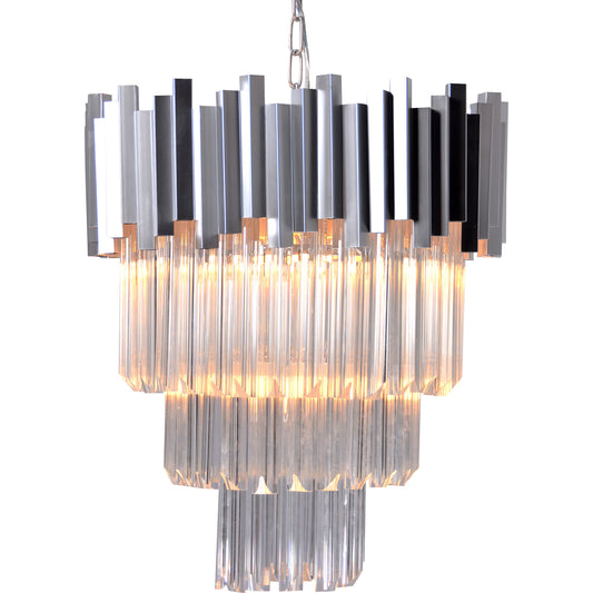 4-Tier Crystal Chandelier by Zentique in iron, glass. Made from iron, glass in a traditional style.