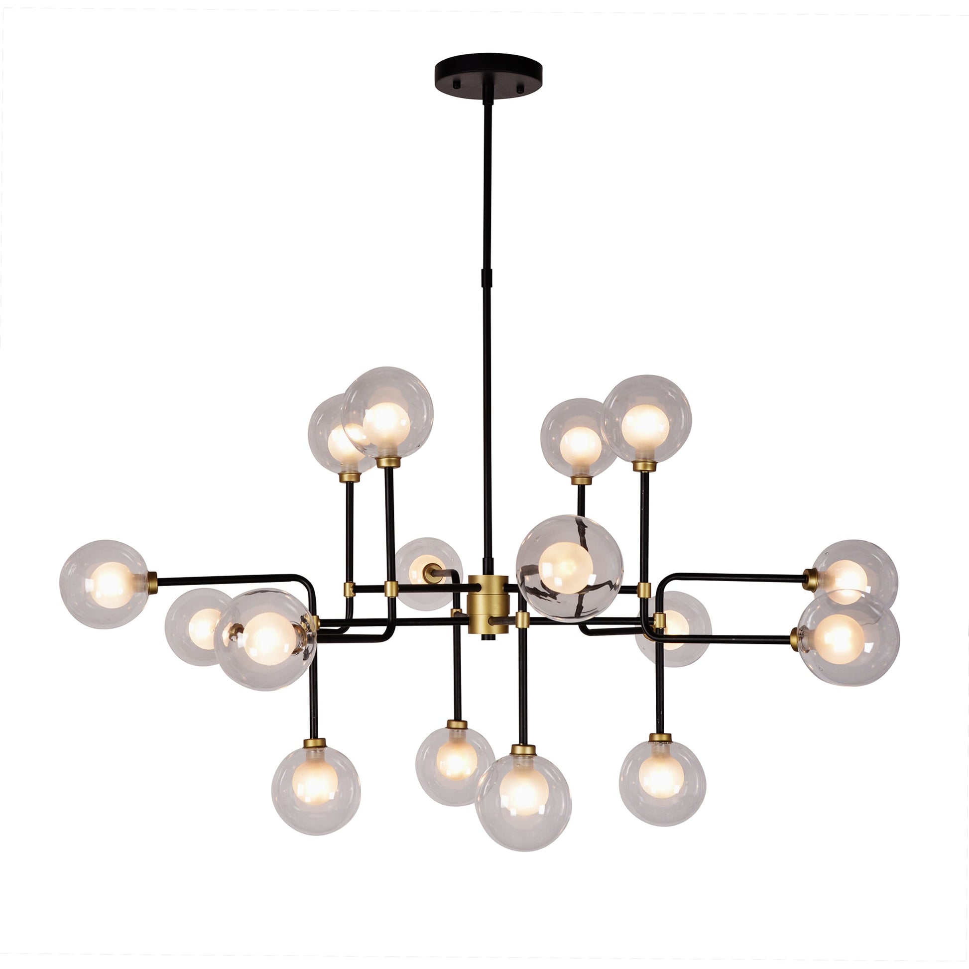 Abstract Globe Pendant Light by Zentique in iron, glass. Made from iron, glass in a modern style.