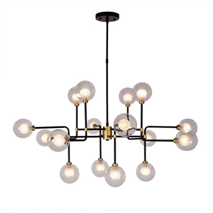 Abstract Globe Pendant Light by Zentique in iron, glass. Made from iron, glass in a modern style.