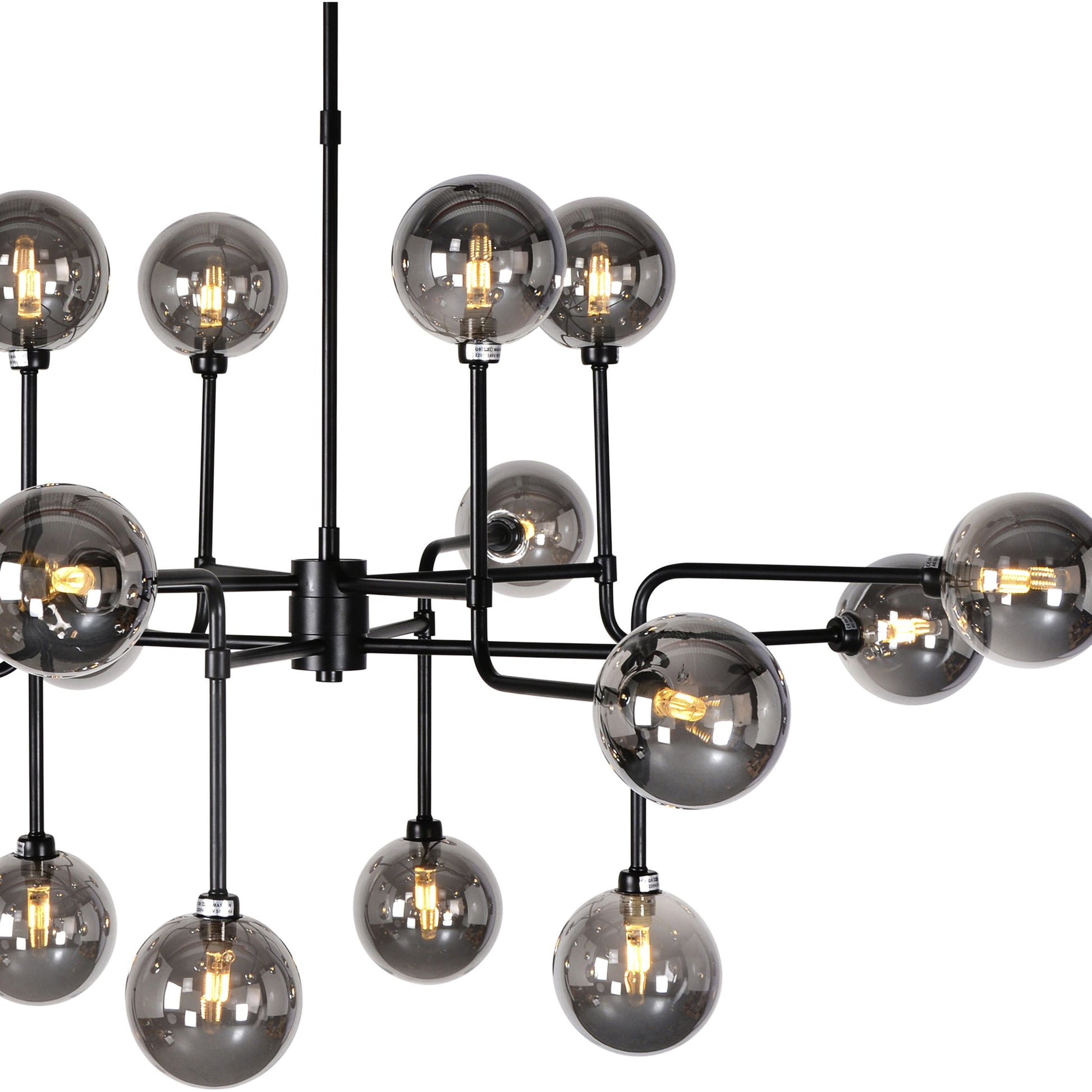 Abstract Globe Pendant Light by Zentique in iron, glass. Made from iron, glass in a modern style.