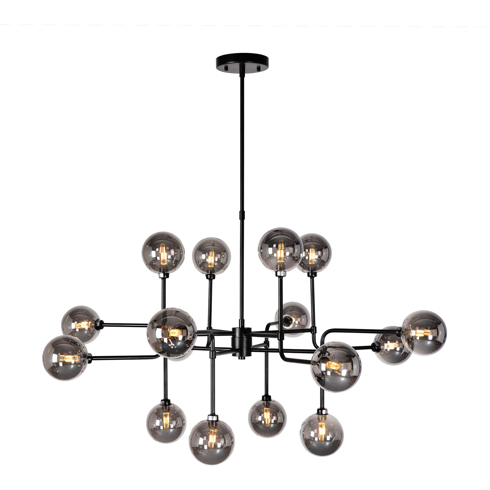 Abstract Globe Pendant Light by Zentique in iron, glass. Made from iron, glass in a modern style.