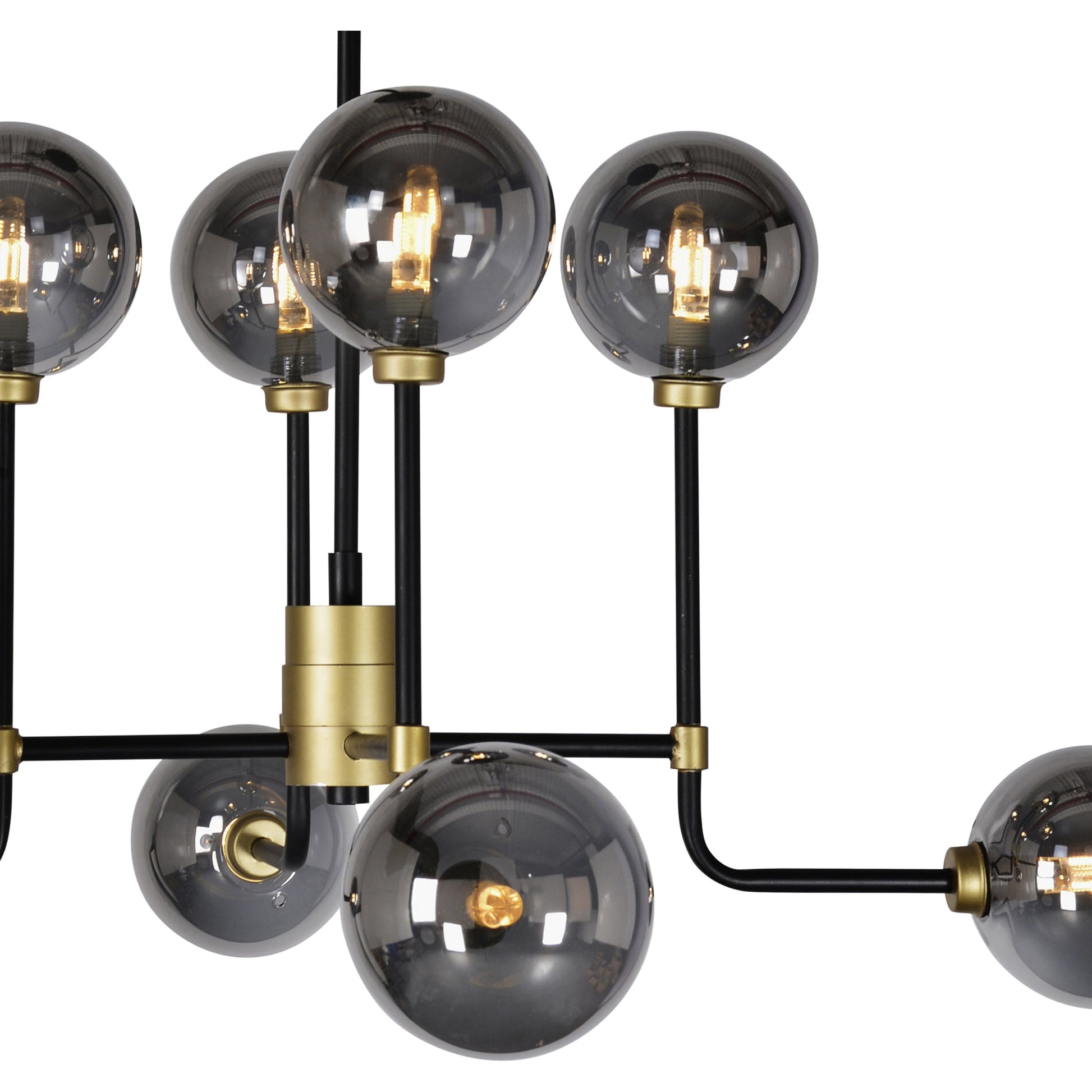 Abstract Globe Pendant Light by Zentique in iron, glass. Made from iron, glass in a modern style.