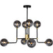 Abstract Globe Pendant Light by Zentique in iron, glass. Made from iron, glass in a modern style.