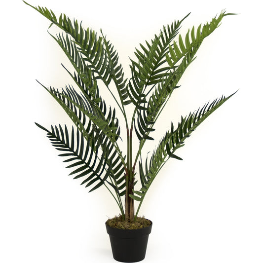 Faux Green Leaf Fern by Zentique in green. Made from wood, plastic, cloth in a coastal style.