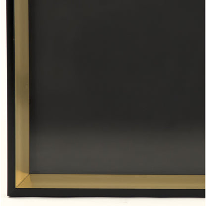 Deer Art Print II by Zentique in black, gold and metal, glass, mdf. Made from metal, glass, mdf in a modern style.