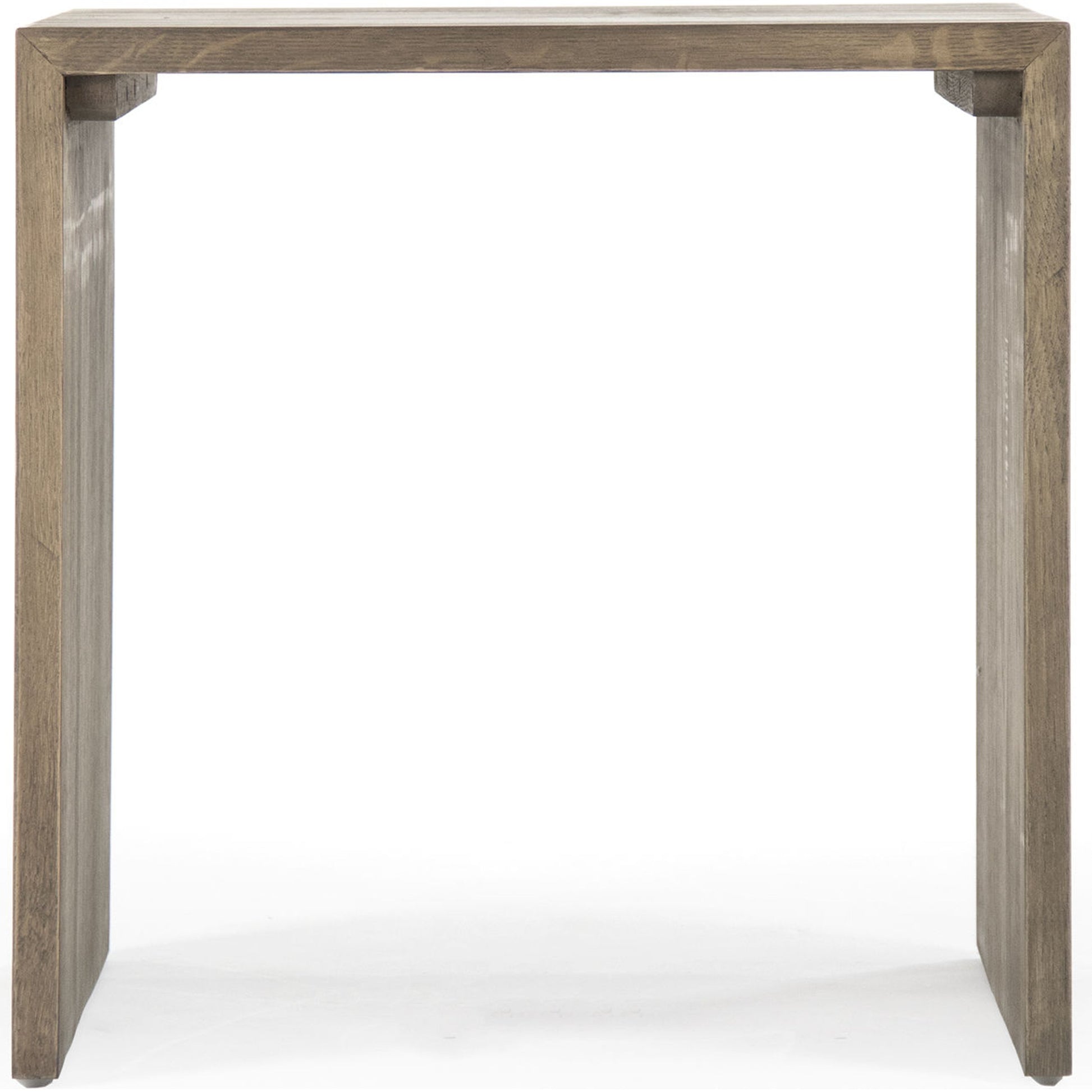 Ava End Table by Zentique in dry finish and recycled oak. Made from recycled oak in a modern style.