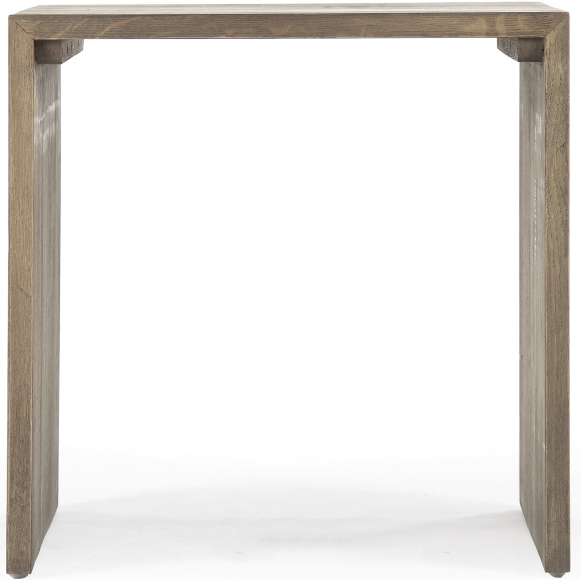 Ava End Table by Zentique in dry finish and recycled oak. Made from recycled oak in a modern style.