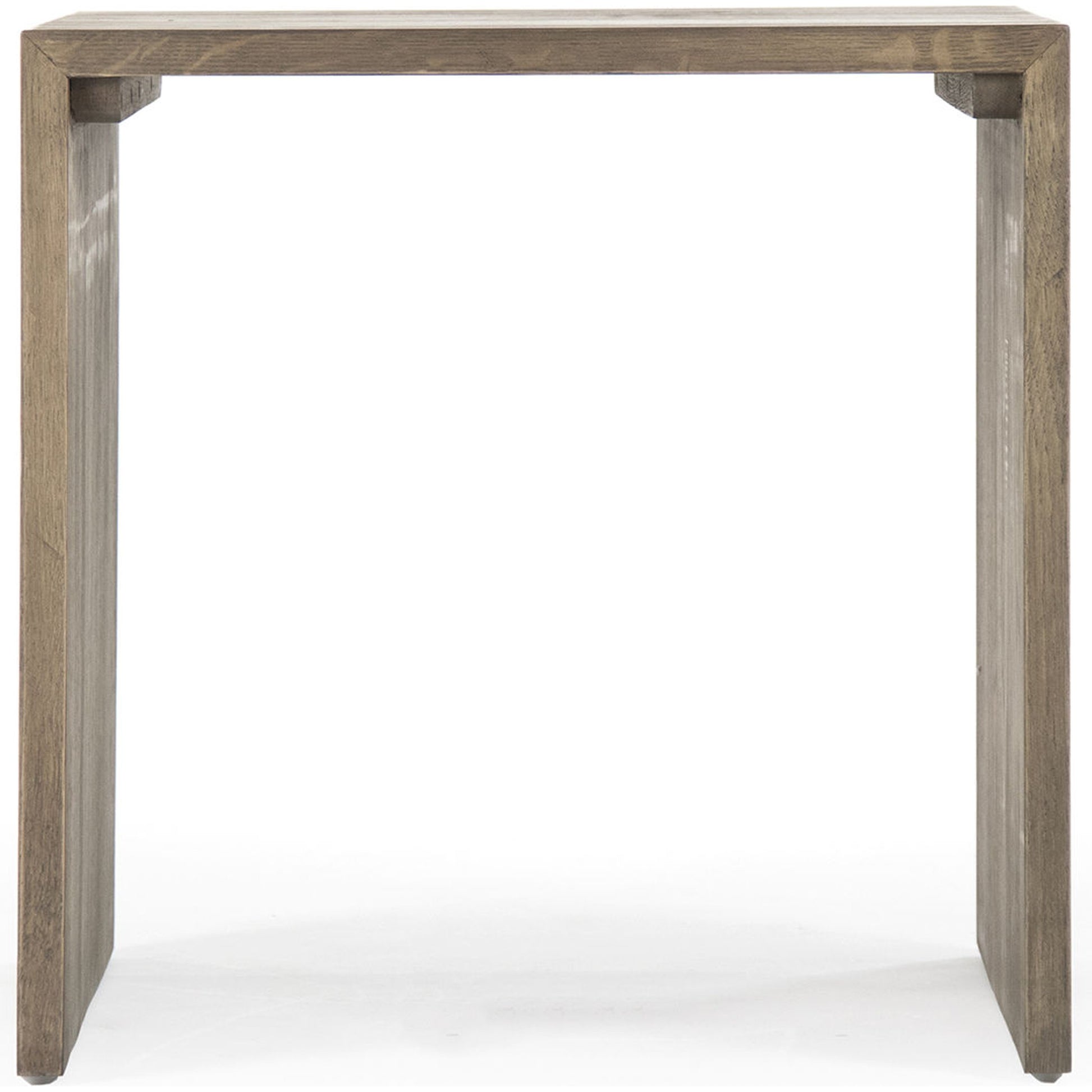Ava End Table by Zentique in dry finish and recycled oak. Made from recycled oak in a modern style.