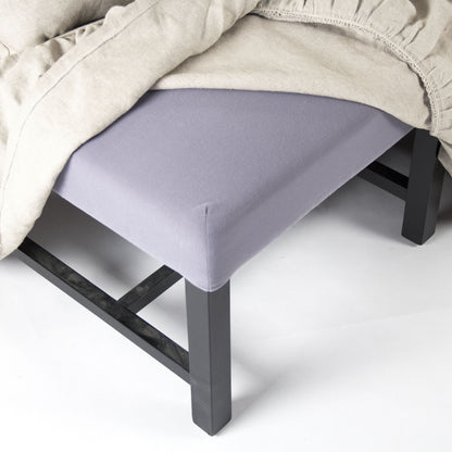 Jasper Bench by Zentique in natural linen and birch. Made from unique in a cottage & farmhouse style.