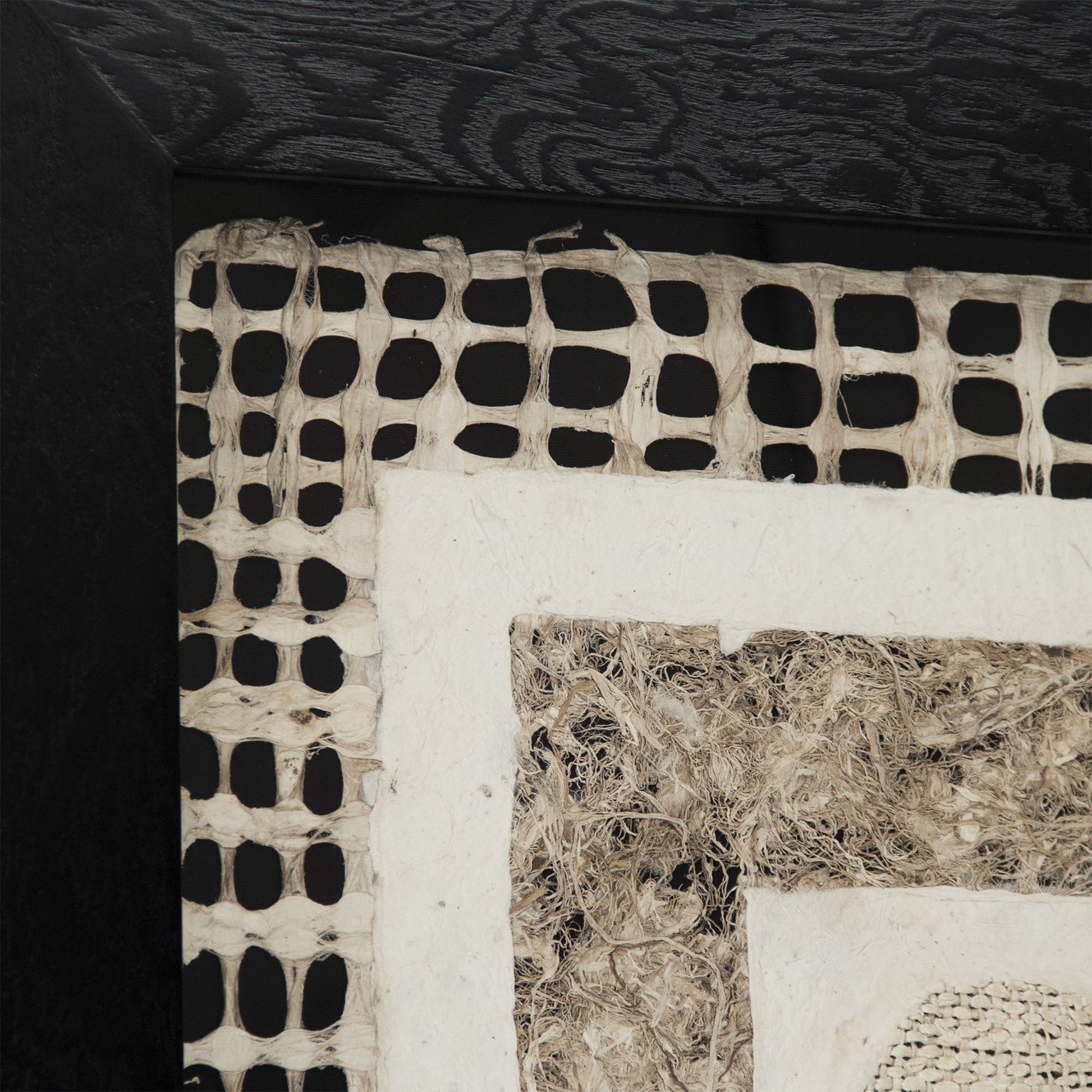 Abstract Paper Dark Framed Art by Zentique in fir wood, glass. Made from pine wood, mdf, glass in a modern style.