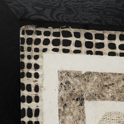 Abstract Paper Dark Framed Art by Zentique in fir wood, glass. Made from pine wood, mdf, glass in a modern style.