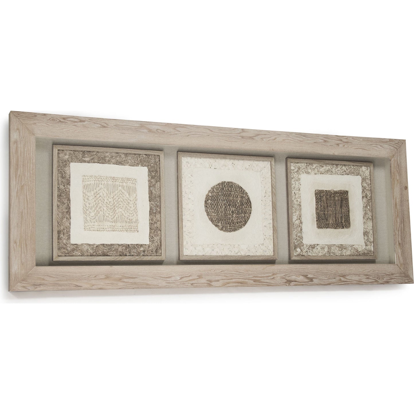 000 S-338597 | Primary Silo | Abstract Pattern Framed Art by Zentique in various brown tone paper in tan frame and fir wood, glass. Made from pine wood, mdf, glass in a modern style.