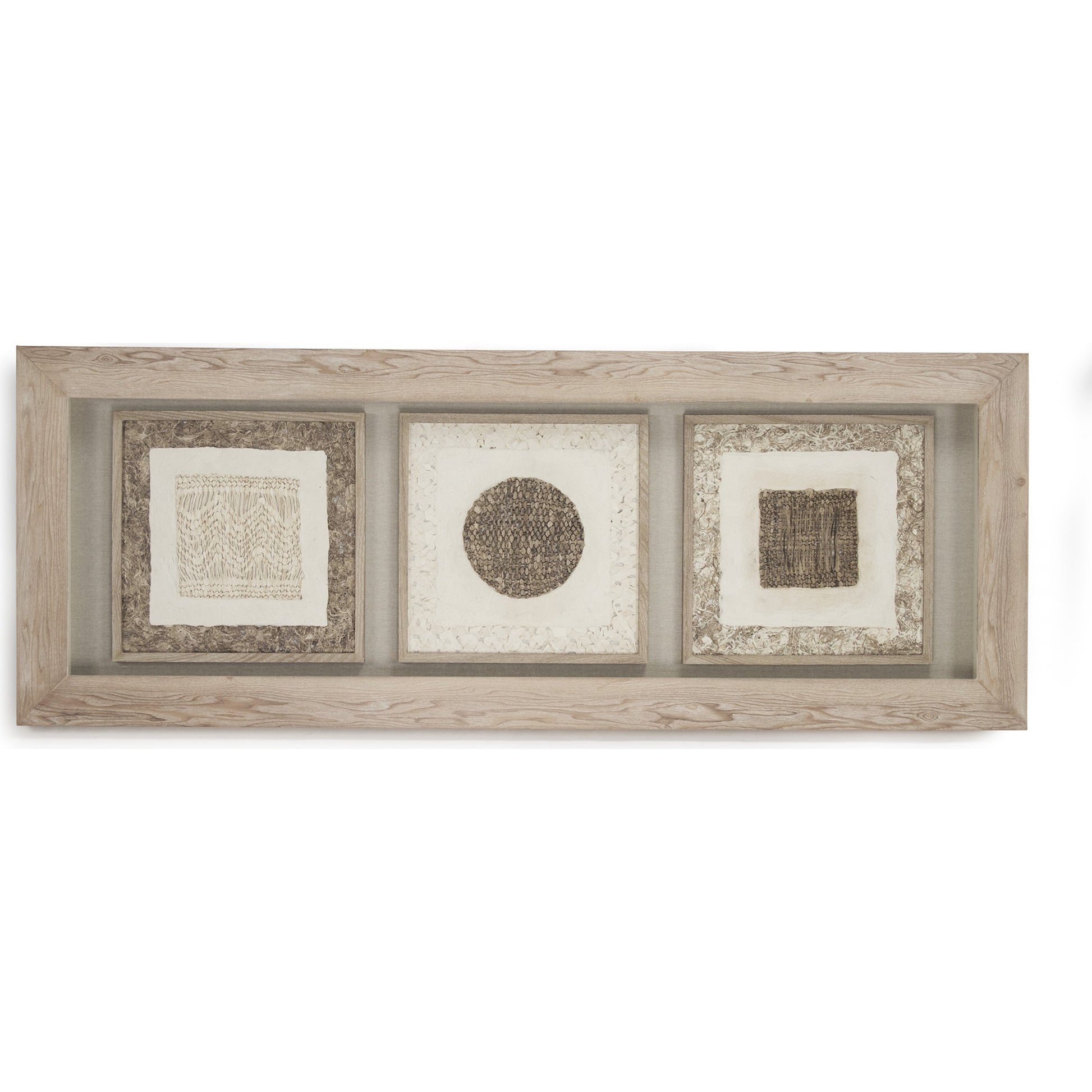 Abstract Pattern Framed Art by Zentique in various brown tone paper in tan frame and fir wood, glass. Made from pine wood, mdf, glass in a modern style.