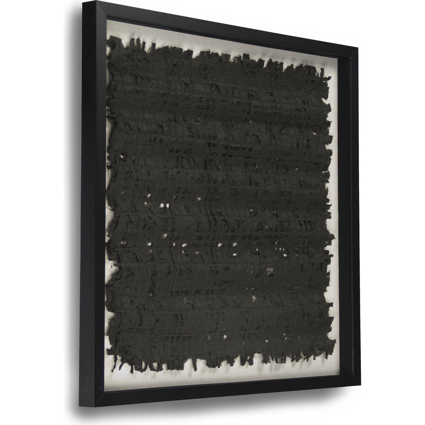 001 S-338609 | Primary Silo | Abstract Black Paper Framed Art by Zentique in black paper in black frame and fir wood, glass. Made from pine wood, glass in a modern style.