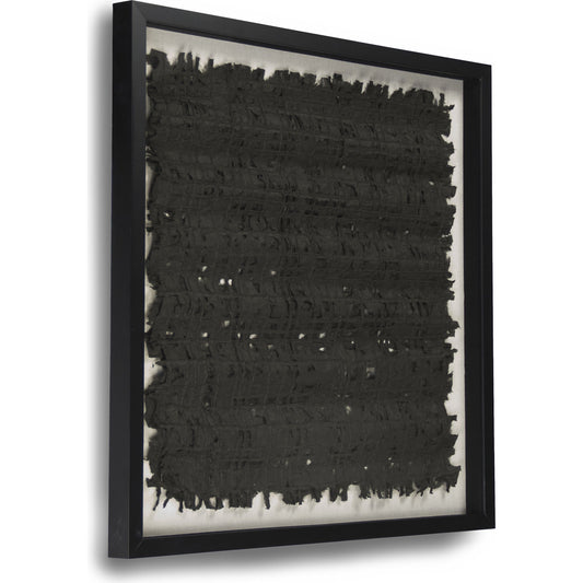 Abstract Black Paper Framed Art by Zentique in black paper in black frame and fir wood, glass. Made from pine wood, glass in a modern style.
