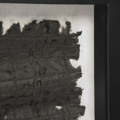 Abstract Black Paper Framed Art by Zentique in black paper in black frame and fir wood, glass. Made from pine wood, glass in a modern style.