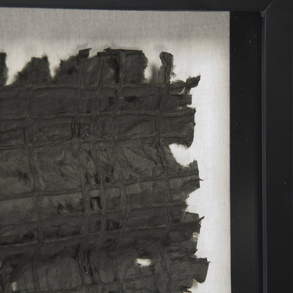 Abstract Black Paper Framed Art by Zentique in black paper in black frame and fir wood, glass. Made from pine wood, glass in a modern style.