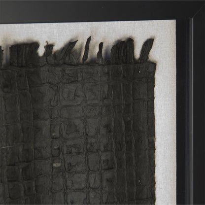 Abstract Black Paper Framed Art by Zentique in black paper in black frame and fir wood, glass. Made from pine wood, glass in a modern style.