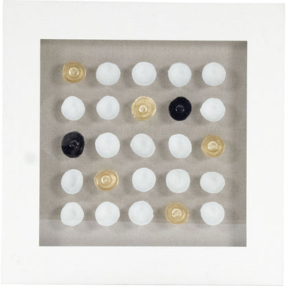 Abstract Framed Shell Art by Zentique in fir wood, glass. Made from mdf, glass in a coastal style.