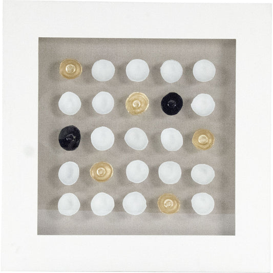 Abstract Framed Shell Art by Zentique in fir wood, glass. Made from mdf, glass in a coastal style.