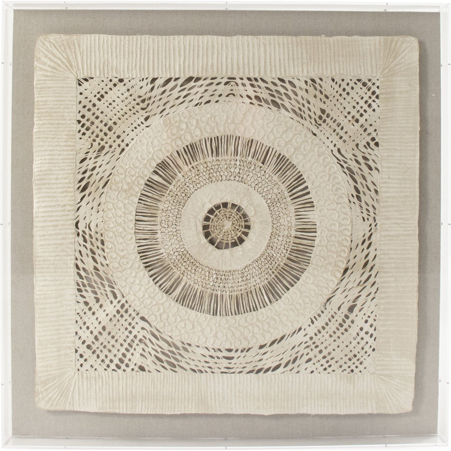 002 S-336402 | Additional Silo | Abstract Paper by Zentique in natural linen and paper, acrylic frame. Made from acrylic, mdf in a eclectic & global style.