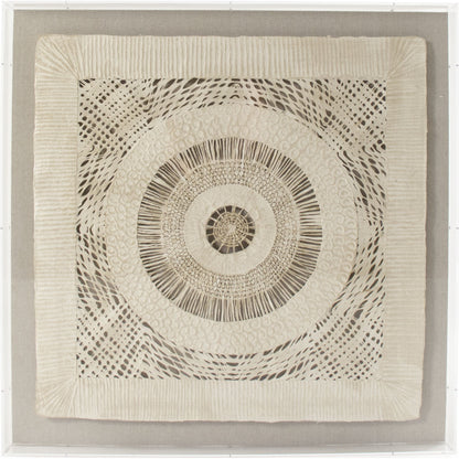 Abstract Paper by Zentique in natural linen and paper, acrylic frame. Made from acrylic, mdf in a eclectic & global style.