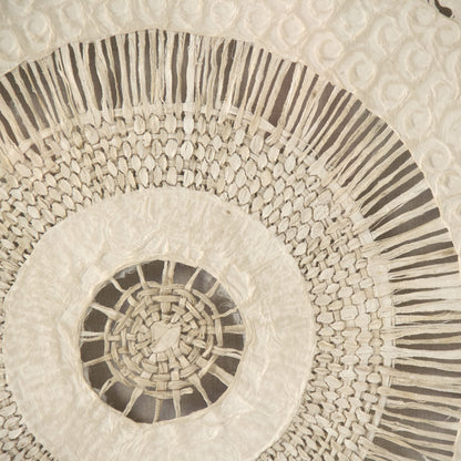 Abstract Paper by Zentique in natural linen and paper, acrylic frame. Made from acrylic, mdf in a eclectic & global style.