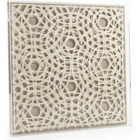 Abstract Paper Acrylic Framed Art I by Zentique in ox horns on neutral background in acrylic frame and acrylic, paper, linen. Made from acrylic, mdf in a modern style.
