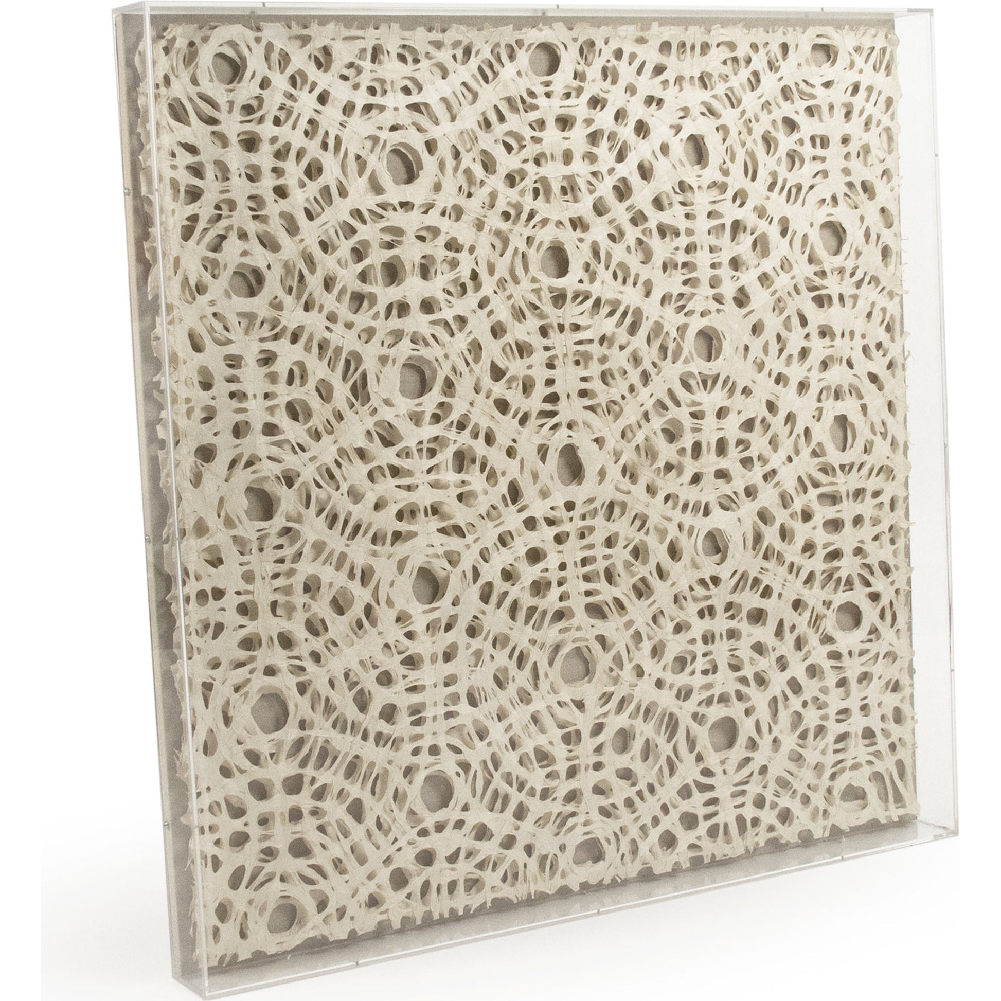 Abstract Paper Acrylic Framed Art VI by Zentique in ox horns on neutral background in acrylic frame and acrylic, paper, linen. Made from acrylic, mdf in a modern style.