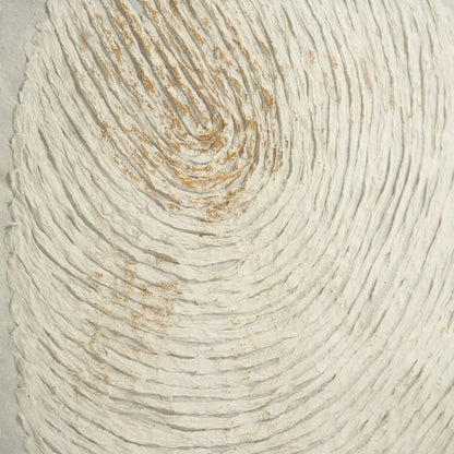 Abstract Fingerprint Framed Art by Zentique in paper on neutral background in white frame and fir wood, glass, paper. Made from pine wood, glass in a modern style.