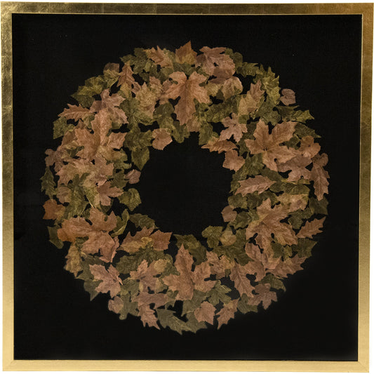 Wreath Wall Art by Zentique in neutral, black background and acrylic, mdf. Made from acrylic, mdf in a transitional style.