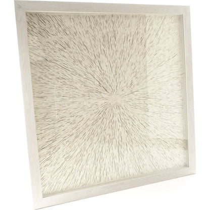 Abstract Burst Paper Framed Art by Zentique in off-white paper on neutral background and fir wood, glass. Made from mdf, glass in a modern style.