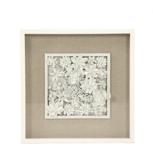 Abstract Ceramic Botanical Wall Art by Zentique in natural and pine wood, ceramic, glass. Made from pine wood, ceramic, glass in a transitional style.