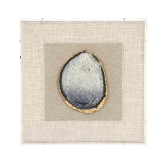 Geode Acrylic Framed Wall Art by Zentique in acrylic, geode, mdf. Made from acrylic, geode, mdf in a coastal style.