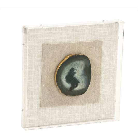 Geode Acrylic Framed Wall Art by Zentique in acrylic, geode, mdf. Made from acrylic, geode, mdf in a coastal style.