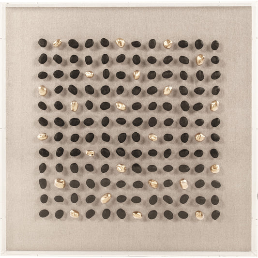 Black and Gold Stone Acrylic Framed Wall Art by Zentique in black, gold. Made from unique in a modern style.
