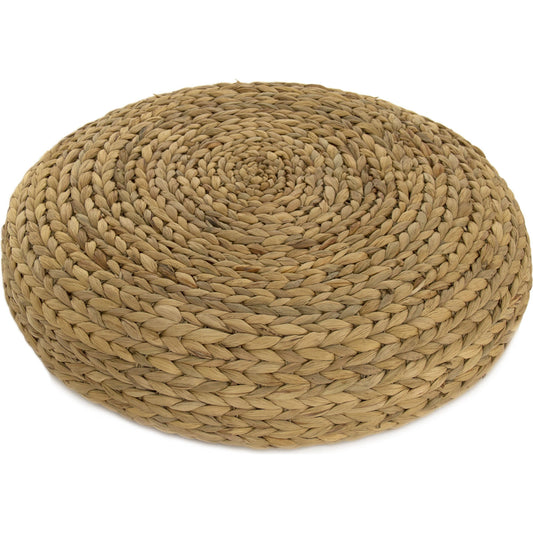 Floor Pillow by Zentique in brown and water hyacinth. Made from unique in a cottage & farmhouse style.
