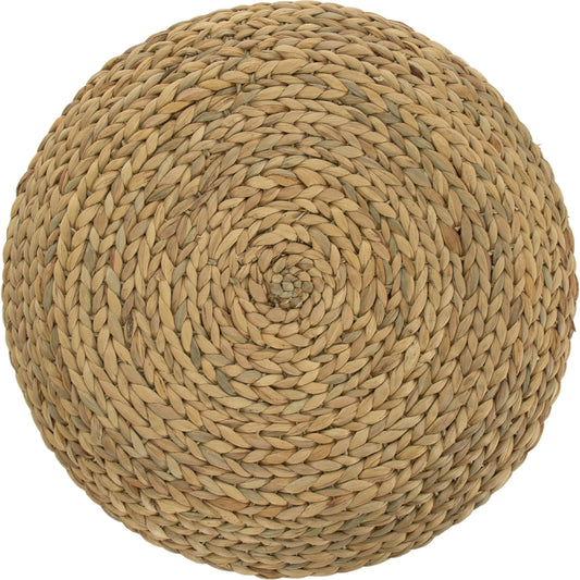 Floor Pillow by Zentique in brown and water hyacinth. Made from unique in a cottage & farmhouse style.
